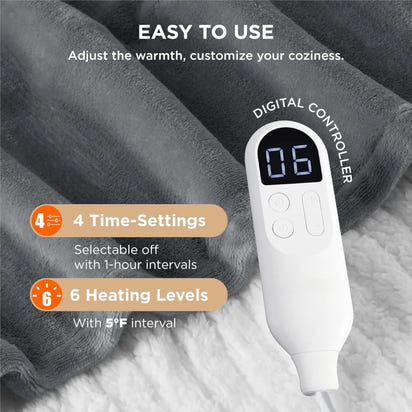 UltraSoftt Heated Flannel Blanket